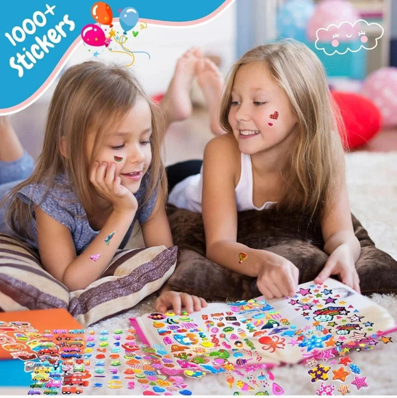 Stickers for Kids 1000+, 3D Puffy Stickers 40 Different Sheets, Cute Sticker bu - Picture 2 of 8